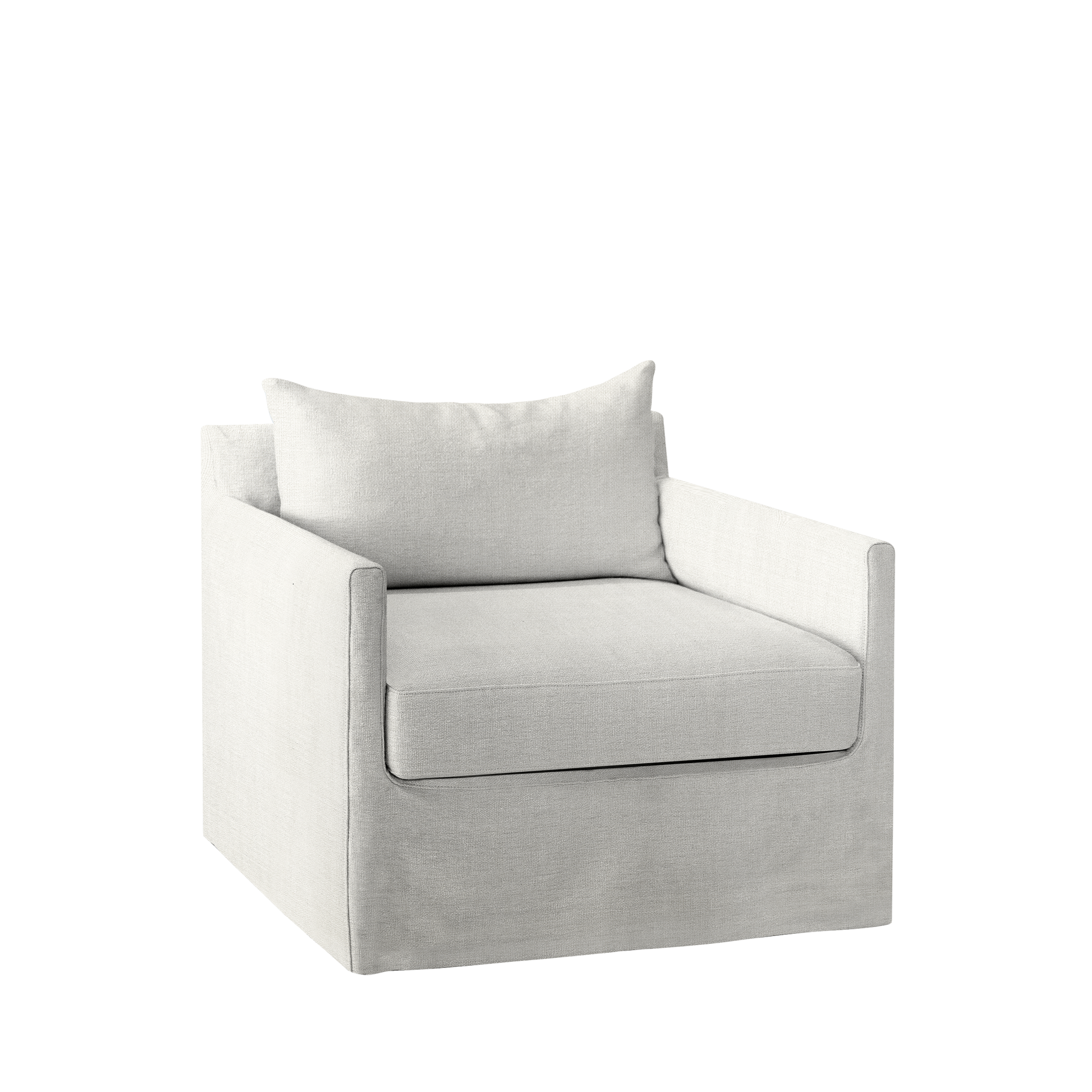Extra wide Alba lounge chair with Rocco white textile 