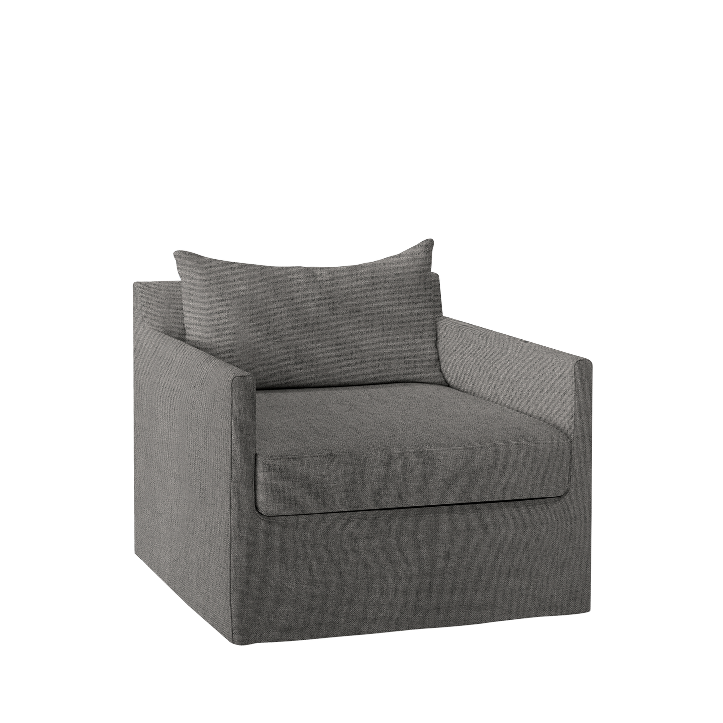 Extra wide Alba lounge chair with dark grey textile