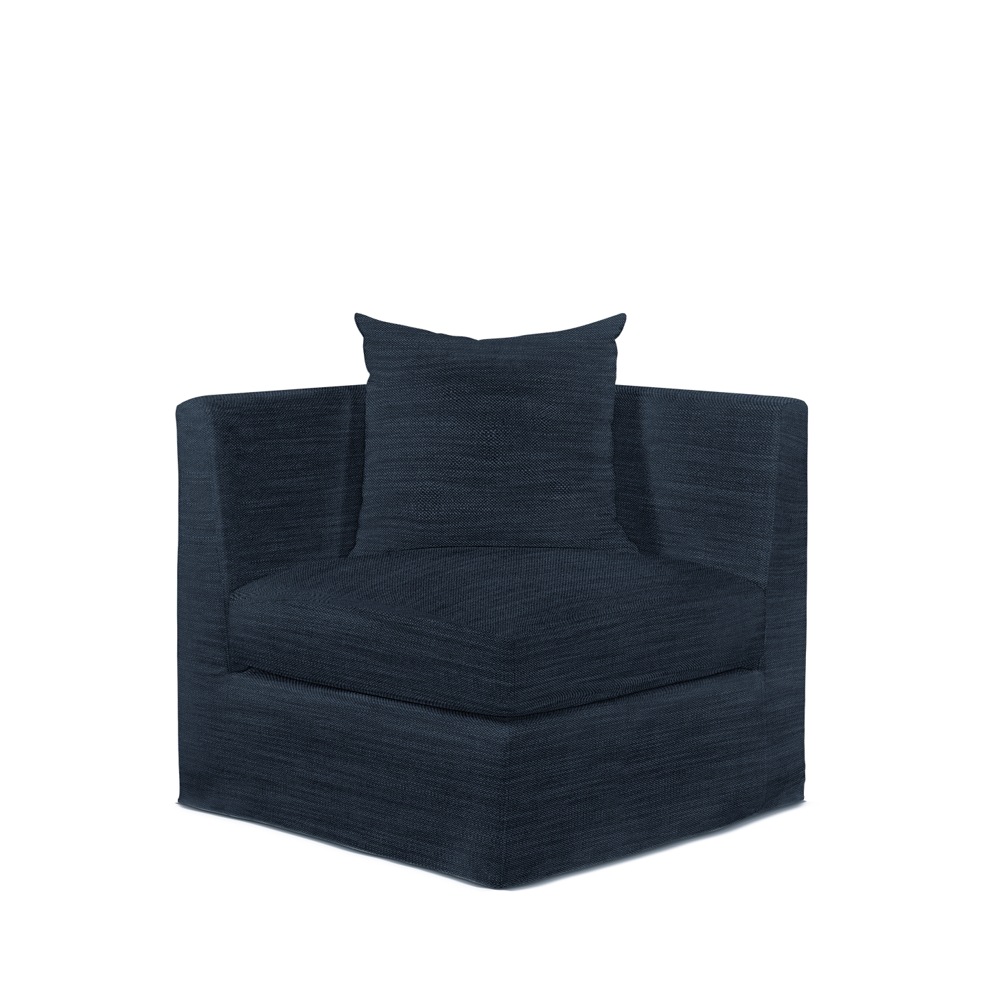 Breathe armchair with Rocco dark blue textile