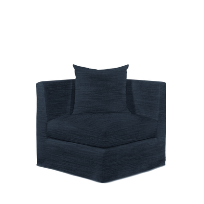 Breathe armchair with Rocco dark blue textile