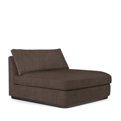 CALMA Lounge Bed with warm grey textile 