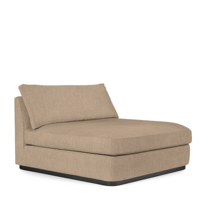 CALMA Lounge Bed with khaki textile 