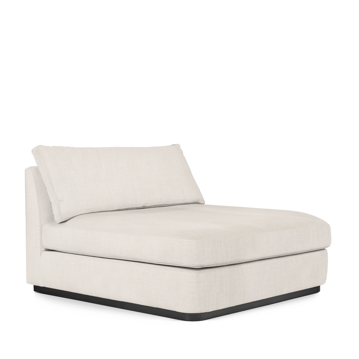 CALMA Lounge Bed with light grey textile 