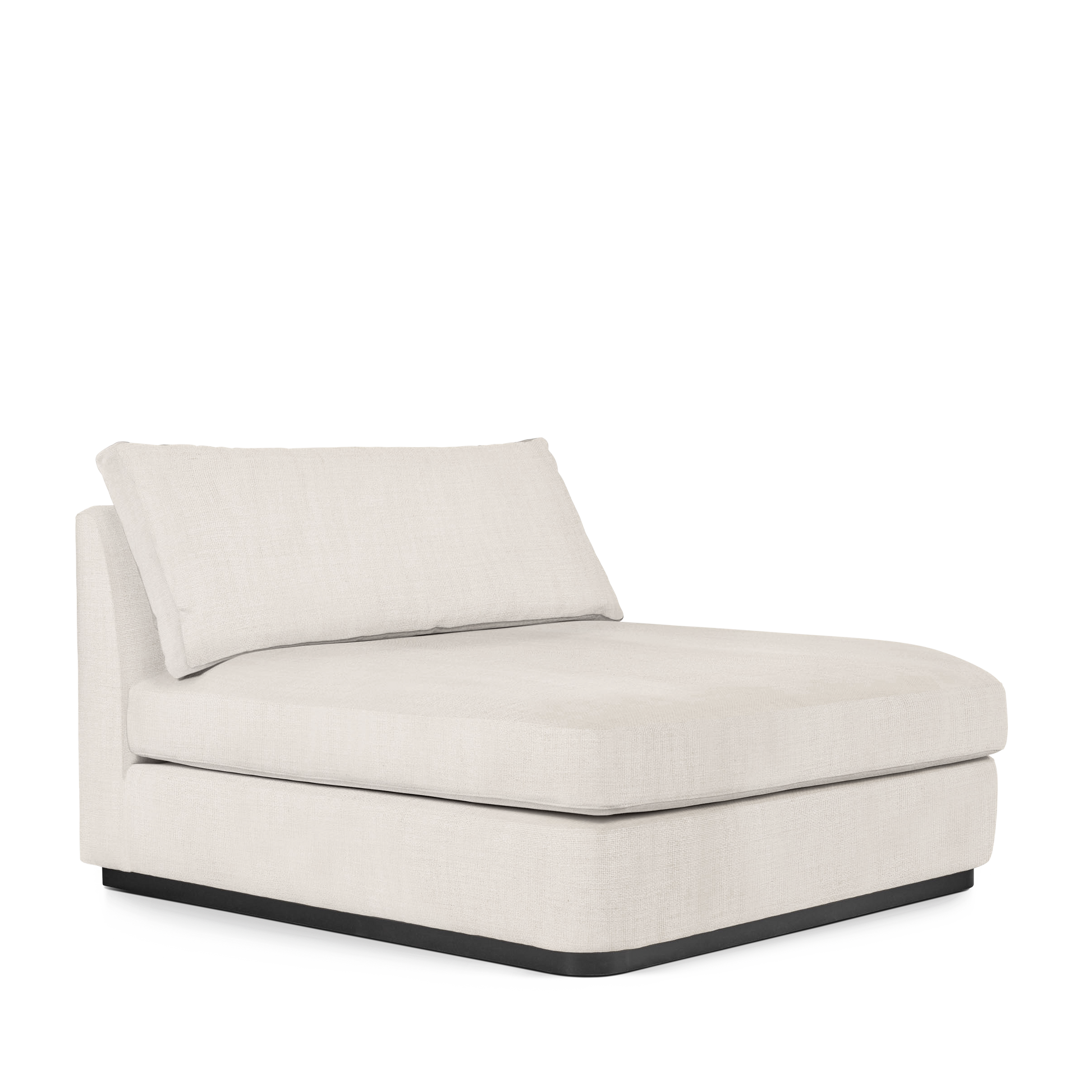 CALMA Lounge Bed with light grey textile 