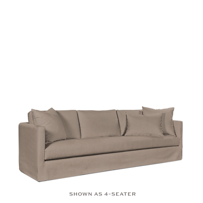NIDO 3-seater sofa with light brown textile 