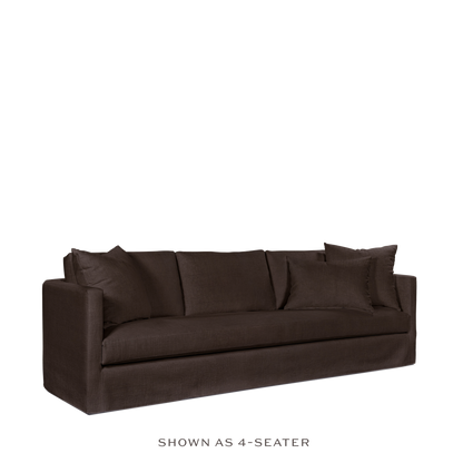NIDO 3-seater sofa with linara brown textile 