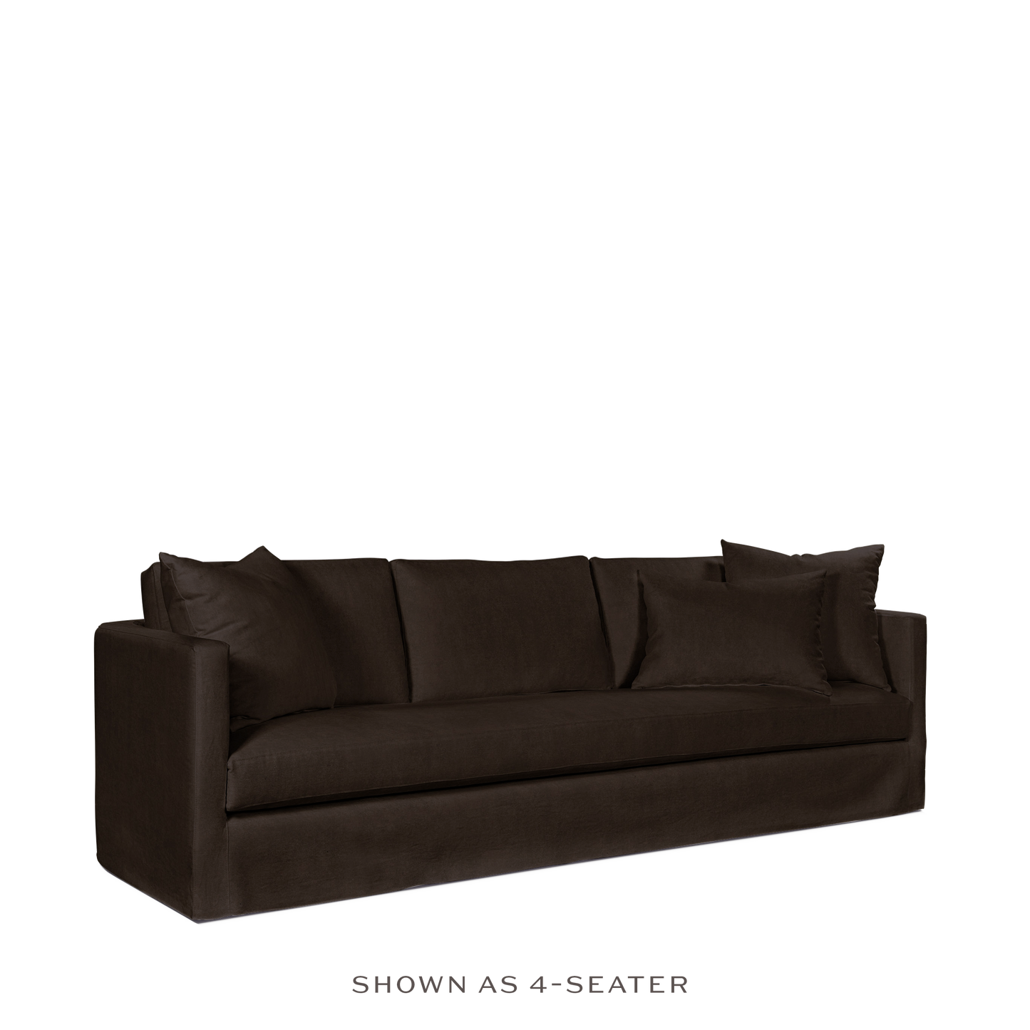 NIDO 2,5-seater sofa with dark brown textile 