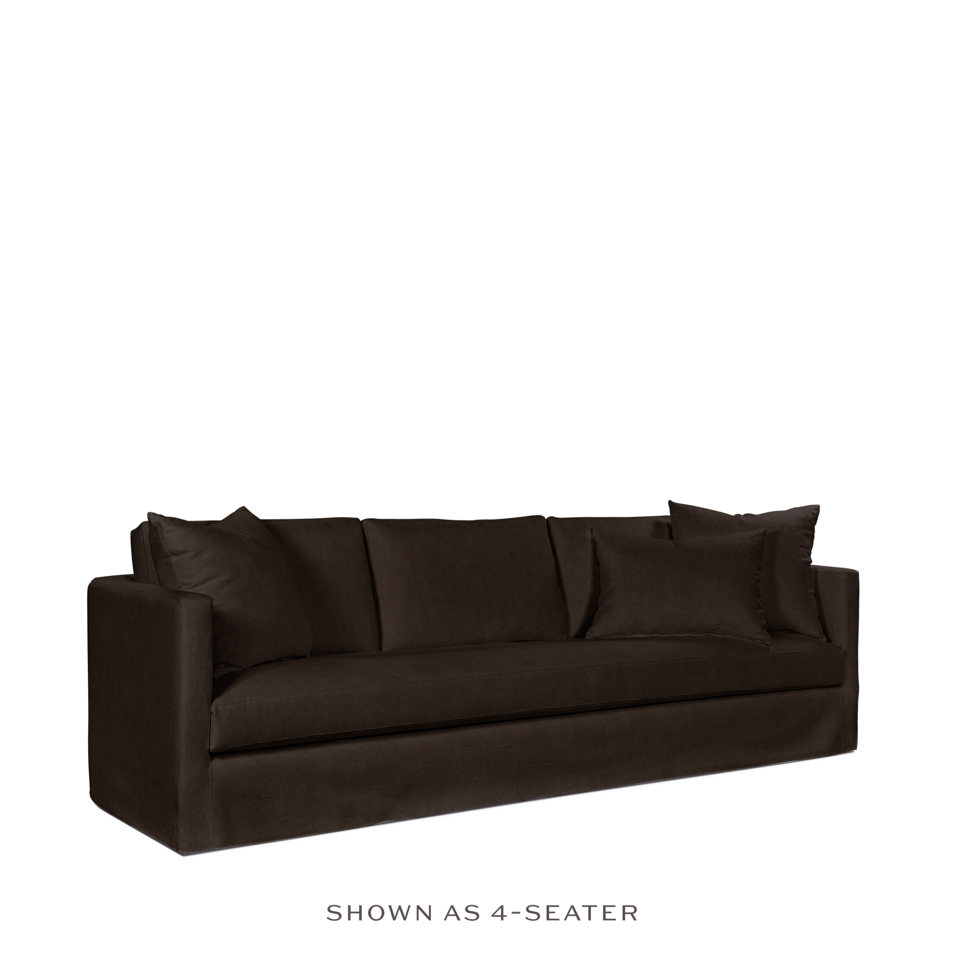 NIDO 2,5-seater sofa with dark brown textile 