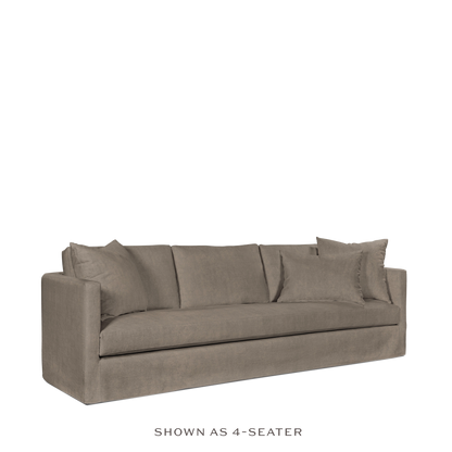 NIDO 3,5-seater sofa with suede grey textile 