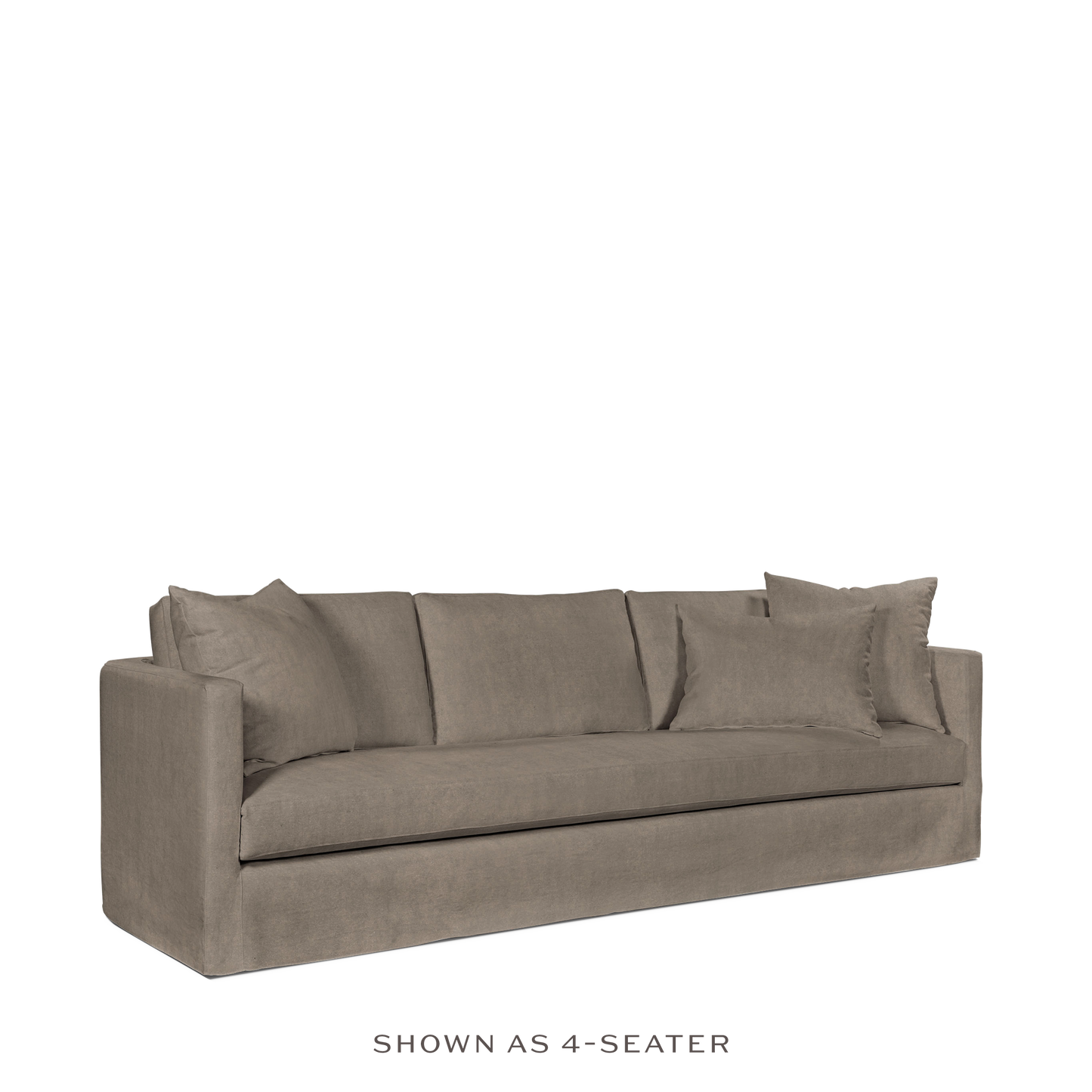 NIDO 2,5-seater sofa with suede grey textile