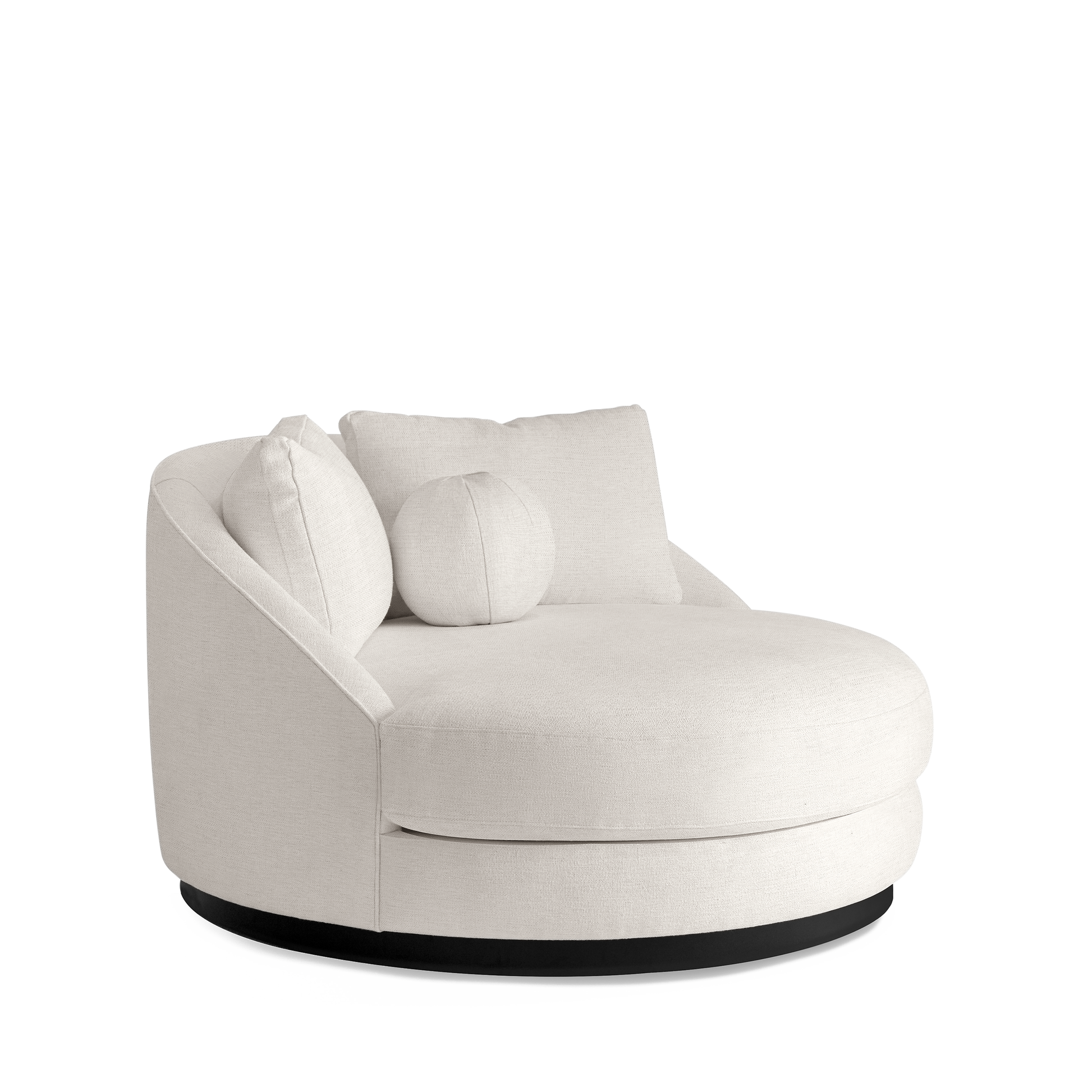 SIESTA Lounge Bed bolt white textile front 