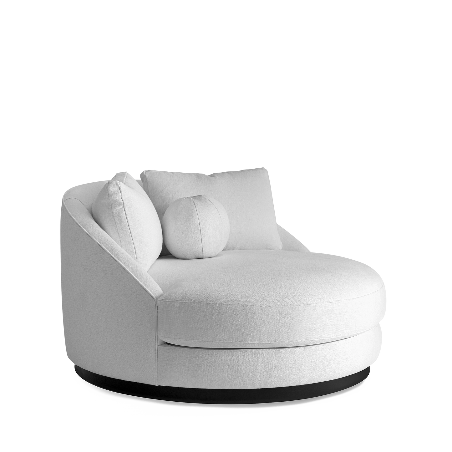 SIESTA Lounge Bed with linara white textile 
