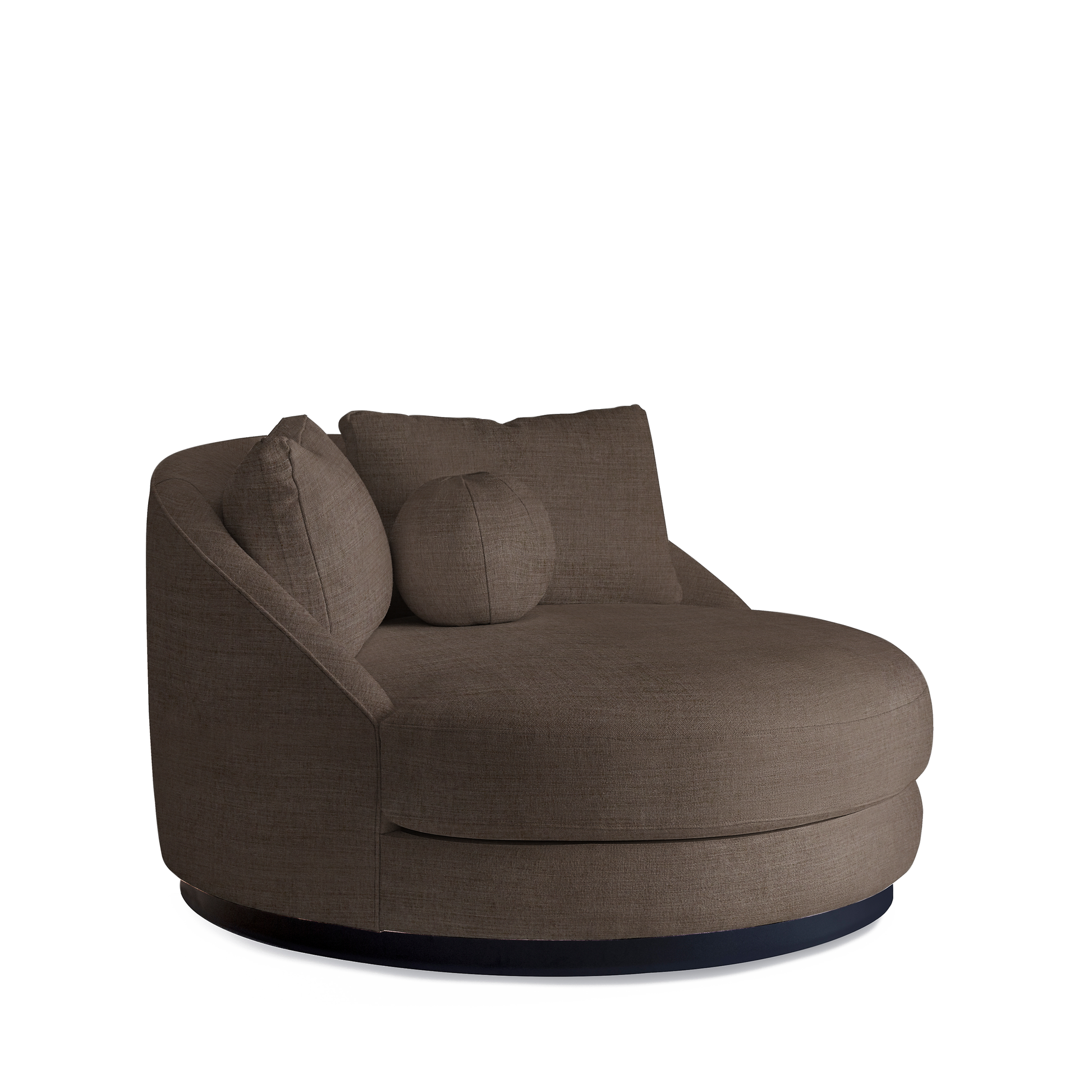 SIESTA Lounge Bed with warm grey textile 