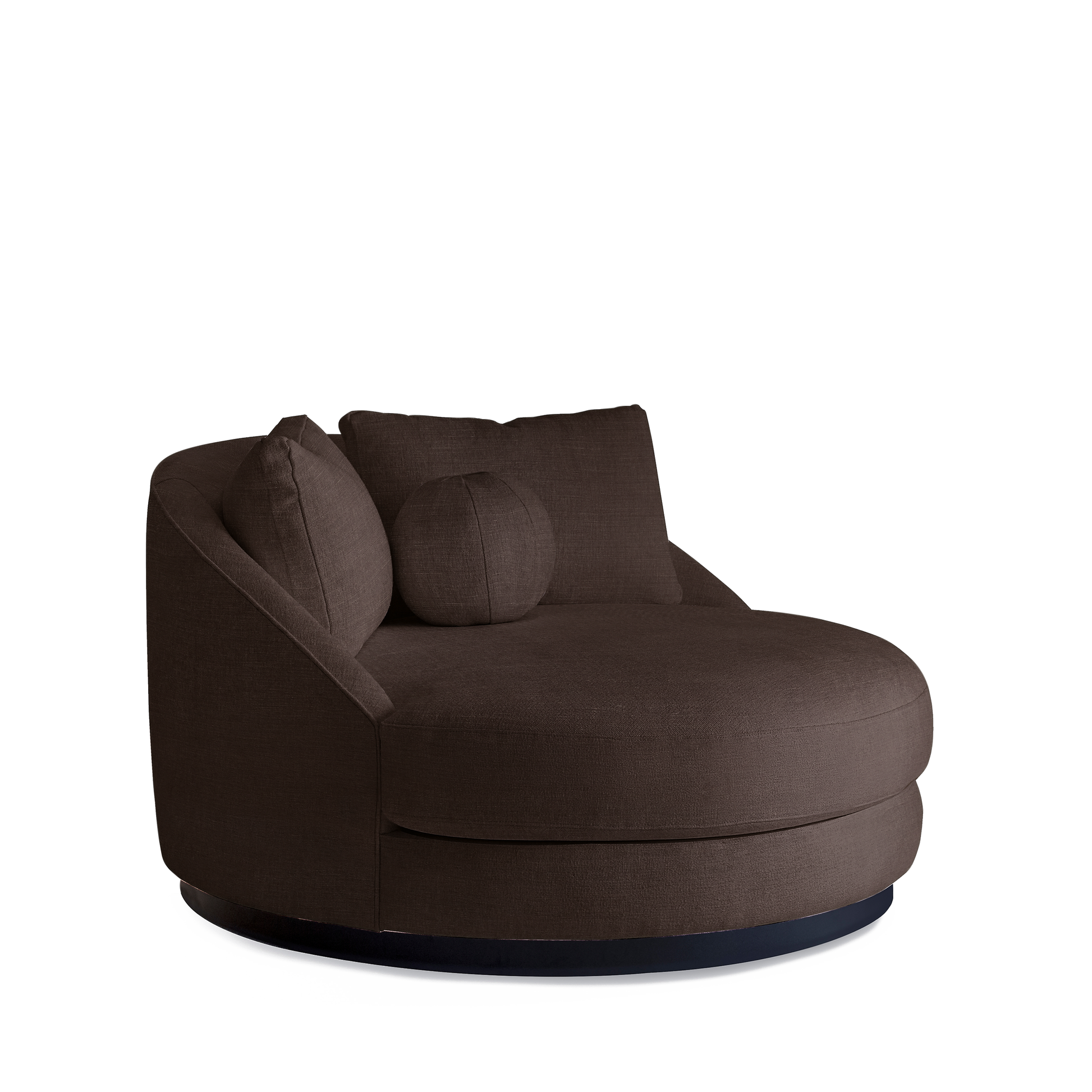 SIESTA Lounge Bed with linara brown textile 