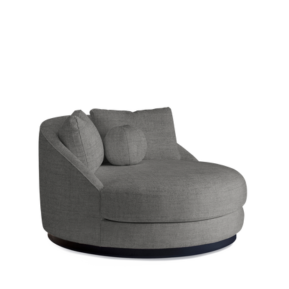 SIESTA Lounge Bed with dark grey wood 